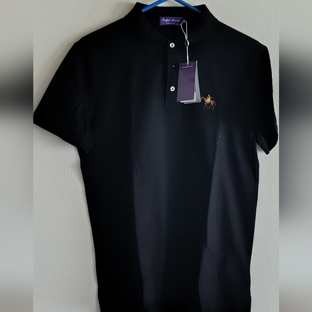 Ralph Lauren Purple Label Black Polo Shirt